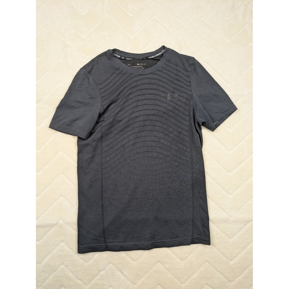 Under Armour Mens Seamless Short Sleeve Training Shirt Gray Small